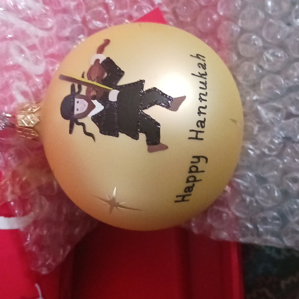 Lord & Taylor Happy Hannukah/Merry Christmas 2 sided Ornament
